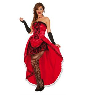 Blaues Burlesque Kleid Rot Damen