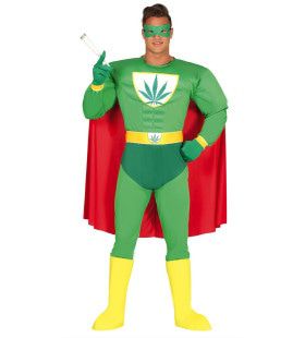 Marihuana Superheld Man Kostuum