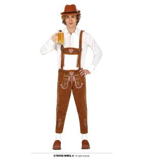 Braunes Lederhosen Im Stil Trinken Herren