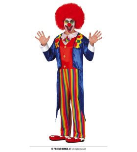 Fleurige Clown Sfeermaker Van Het Circus Man Kostuum