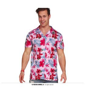 Hawaii Shirt Lapalapa Flamingo Man