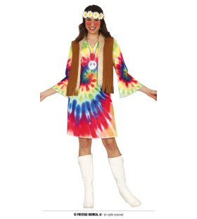 Tie Dye Festival Jurk Hippie Vrouw