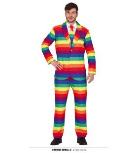 Regenboog Pride To Be Striped Man Kostuum