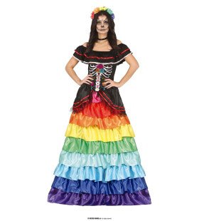 Rainbow Day Of The Dead Mariana Vrouw Kostuum