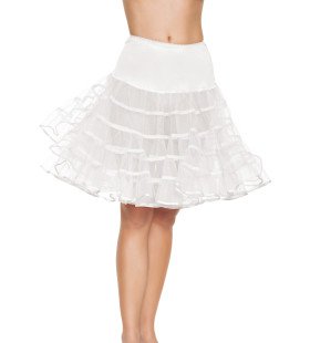 Medium Lange Petticoat Wit