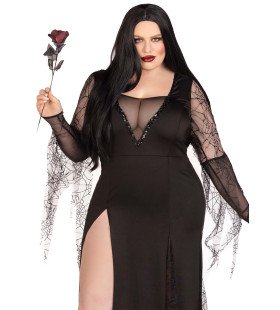 Spider Morticia Plus Size Vrouw Kostuum