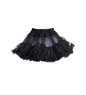 Basic Petticoat Met Twee Lagen Zwart