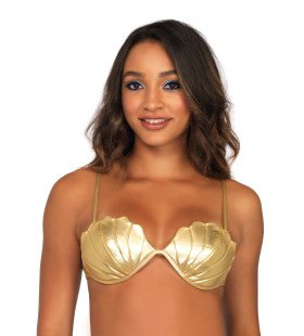 Meerjungfrau Muscheln Bikini Gold