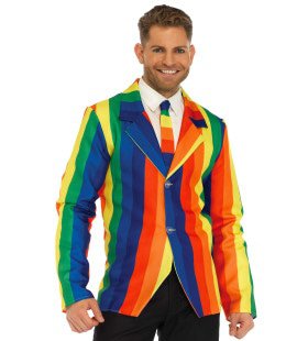 Regenbogenjacke Mit Passender Krawatte Herrenkostüm