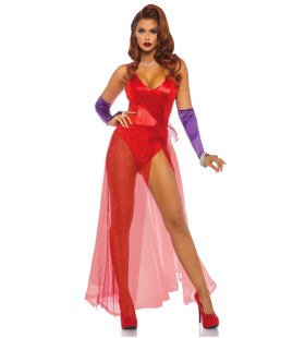 Jessica Rabbit Film Pin-Up Vrouw Kostuum