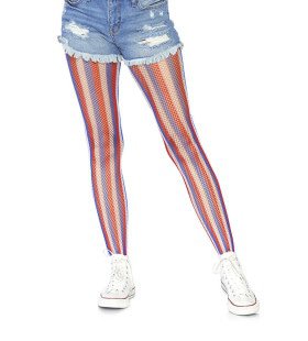 Striped America Netzstrumpfhose