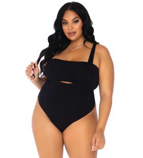 Schwarzes Oberteil Mit Bodyuit Plus Size Damenkostüm