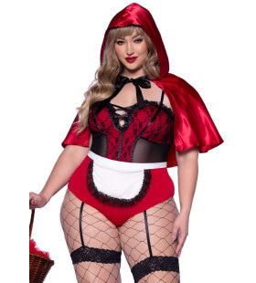 Rood Sexy Kapje Plus Size Vrouw Kostuum