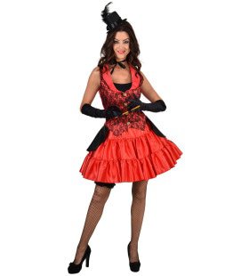 Burlesque Weste Aus Roter Spitze Moulin Rouge Damen