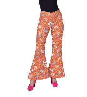 Fröhliche Gartenhippie Hosen Orange Damen