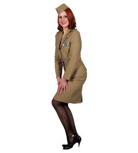 Andrew Sisters Uniform Armee Brown Damenkostüm