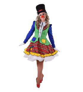 Festlicher Zirkus Clown Pipa Damenkostüm