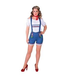 Tiroolse Hotpants Jeans Oktoberfest Vrouw