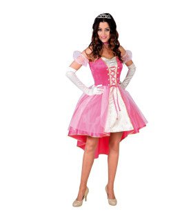 Schöne Prinzessin Rosa Wolkenkleid Damenkostüm