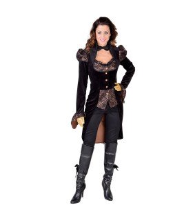 Steampunk -Jacke Mit Spitze Dekoriert Damenkostüm