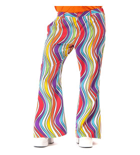 60er Rainbow Flower Power Hippie Festival Hosen Herren