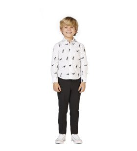 Witte Snowy Christmas Penguins Blouse Jongen