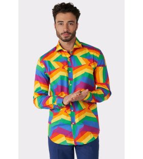 Over The Zig Zag Rainbow Festival Blouse Man