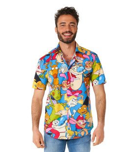 Rücken Ratten Nickelodeon Cartoon Bluse Herren