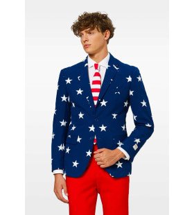 Amerikanische Stars And Stripes Opposuit Kostüm Herren