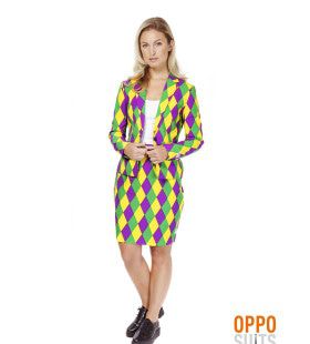 Circus Harlequeen Opposuit Damenkostüm