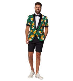 Tropical Flower Treasure Short Opposuit Man Kostuum