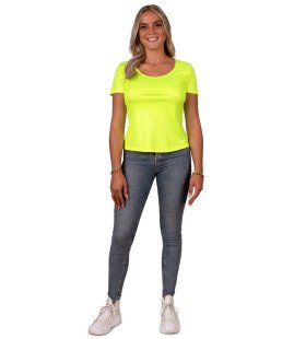 Neon Geel Shirt Disco Vrouw