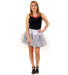 Rock And Roll Petticoat 3 Lagen Zilver Vrouw