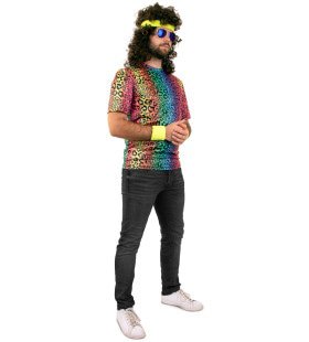 Felle Regenboog Panter Shirt