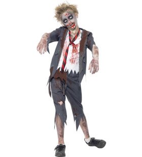 Afzichtelijk Zombie School Uniform Jongen Kostuum