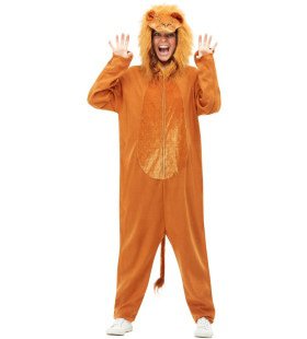 Koning Van De Dieren Oranje Leeuw Jumpsuit Kostuum