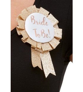 Bride To Be Broche Glitter Goud