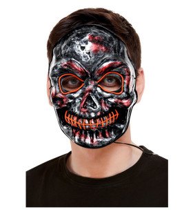 Lichtgevend Scary Zilveren Skelet Masker