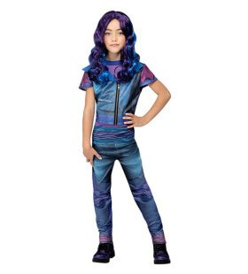 Slinkse Disney Descendants Queen Mal Meisje Kostuum