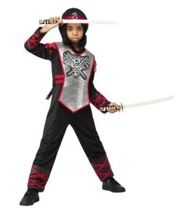 Deluxe Silver Ninja Heija Kostüm für Kinder