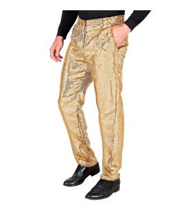 Oogverblindende Pailletten Broek Goud Man