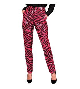 Pailletten Broek Safari Jungle Pink Vrouw