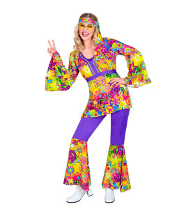 Groovy Peace And Love Hippie Jaren 60 Style Vrouw Kostuum