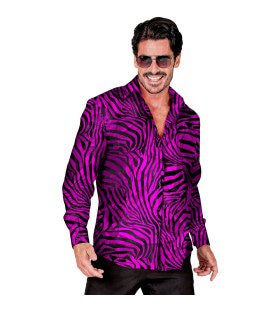 Pimp Daddy Zebra Roze Overhemd Man