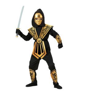 Dragonfighter Ninja Gold Kind Kostuum