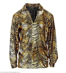 Exotisches Joe Disco -Shirt Gold Herren