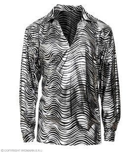 Exotischer Jonathan Disco Shirt Silber Herren