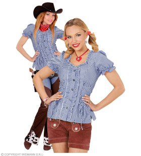 Karierte Bluse Blue / White Cowboy Tirol Damen