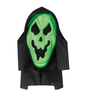 Scary Scream Masker Met Kap Groen