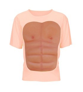 Sixpack Spieren Torso T-Shirt Man Kostuum